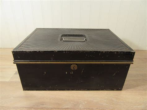 vintage metal box with handle|metal storage boxes with locks.